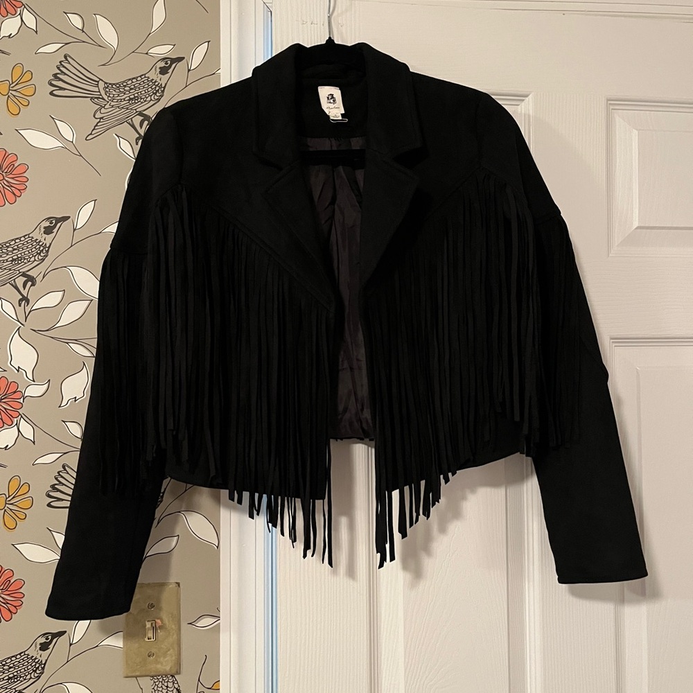 Black Fringe Women's Jacket